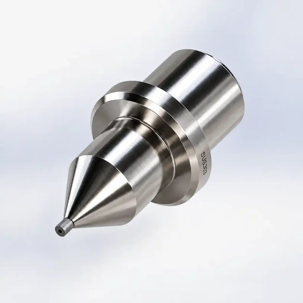 Custom SUS303 stainless steel precision nozzle manufactured by Sahaporntool in Thailand